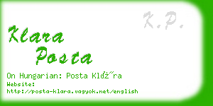 klara posta business card